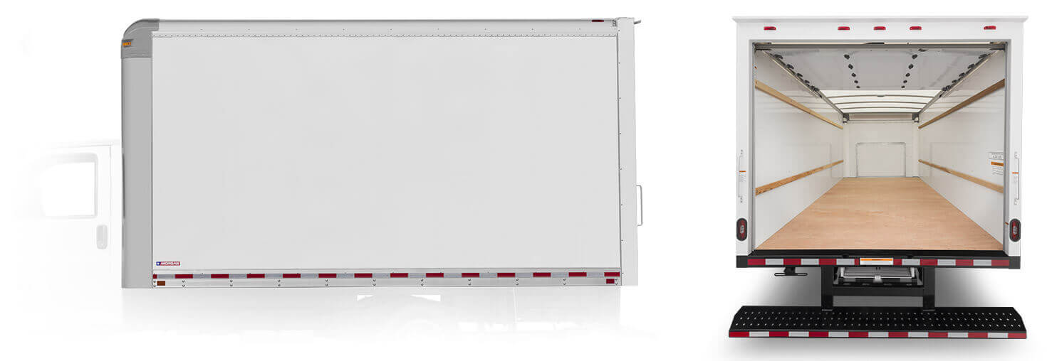 FRP Wall Construction

Morgan's Fiberglass Reinforced Plywood (FRP) front and sidewall construction, uses sturdy 3/8" plywood for enhanced durability, and a polyester resin reinforced surface with high strength woven fiberglass, for greater resistance to scratches and dents.